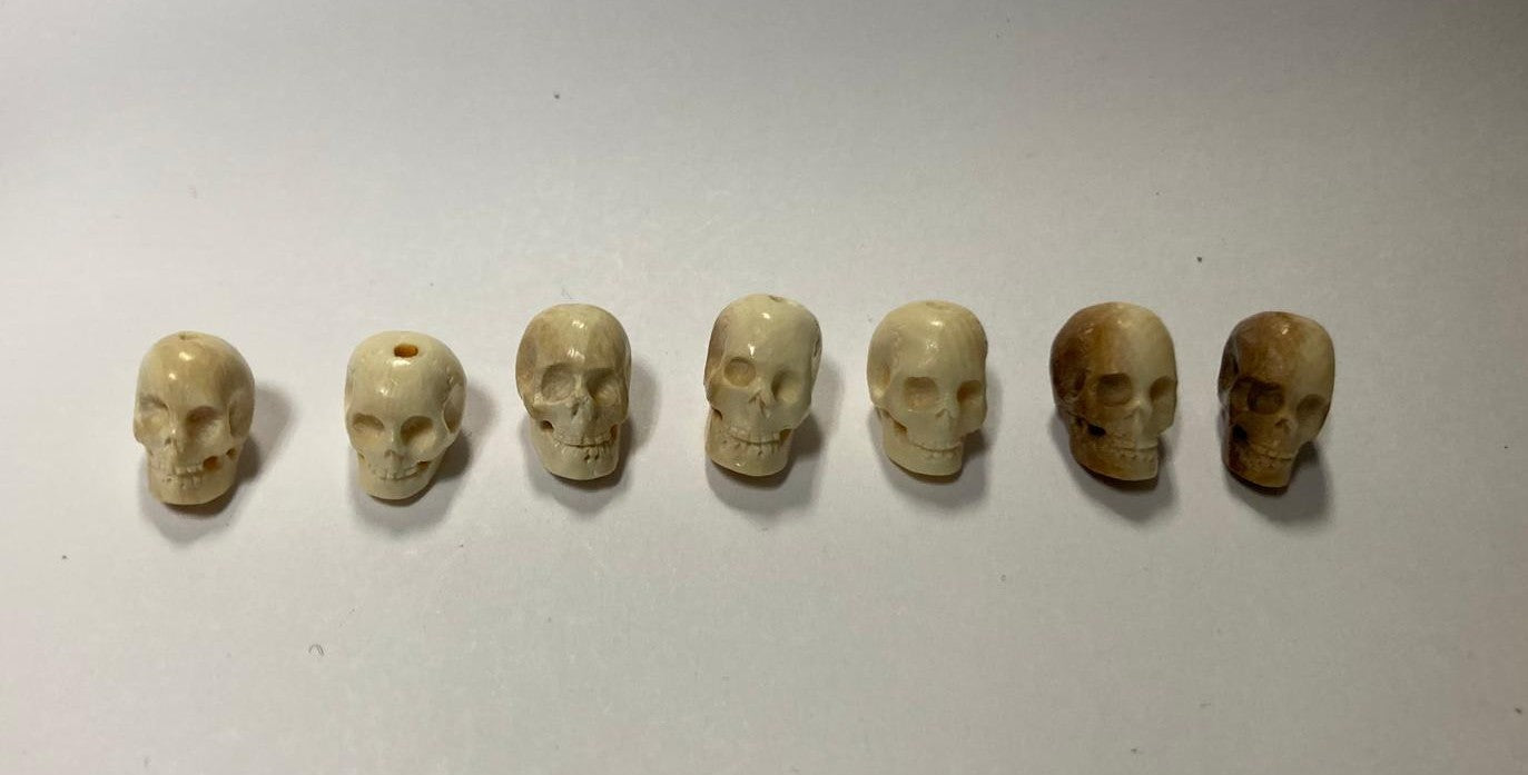 Mammut intagliato, teschi 10mm