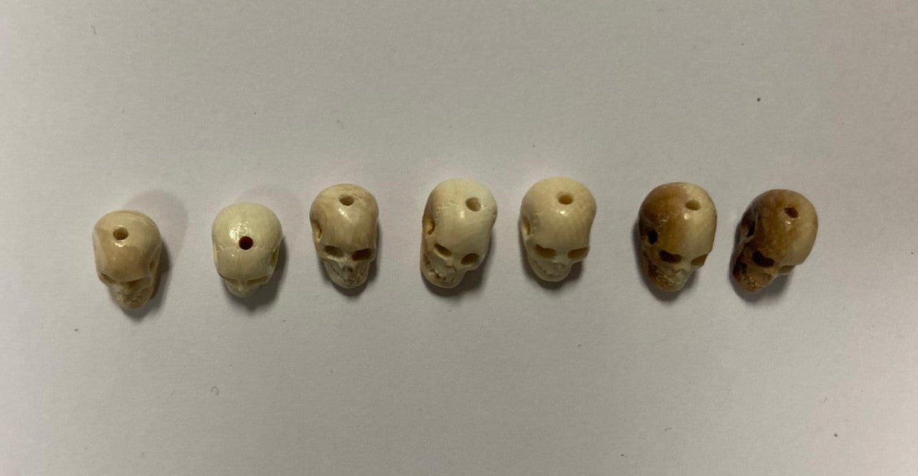 Mammut intagliato, teschi 10mm